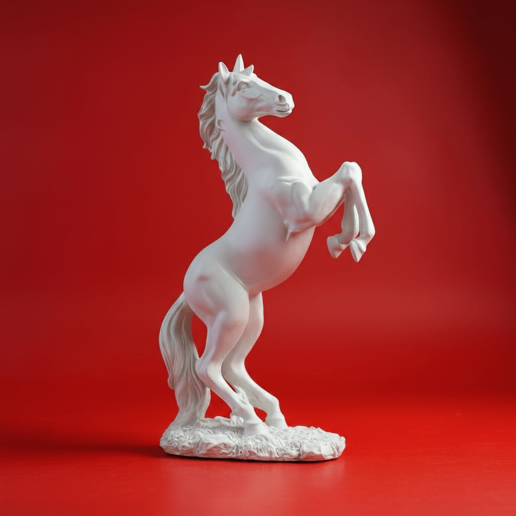 Sculpture Cheval Cabré – Figurine Décorative Fantasy - Médiéval - Hoonrise