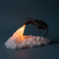 Lampe Dragon Cracheur de Feu - Décoration lumineuse Dark Fantasy - Feu lumineux - rechargeable par USB - Hoonrise