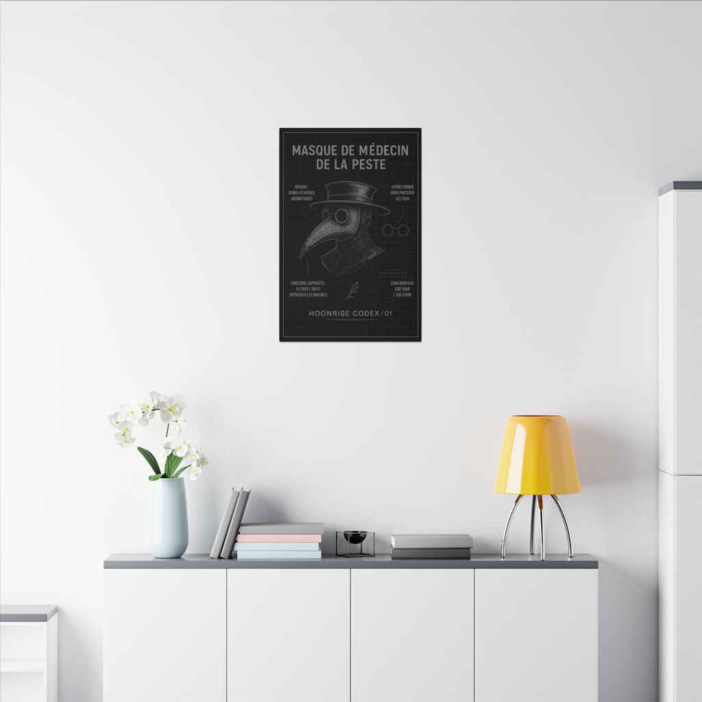 Toile Médecin de la Peste - Tableau Décoratif Dark Fantasy - Déco bureau art -Hoonrise