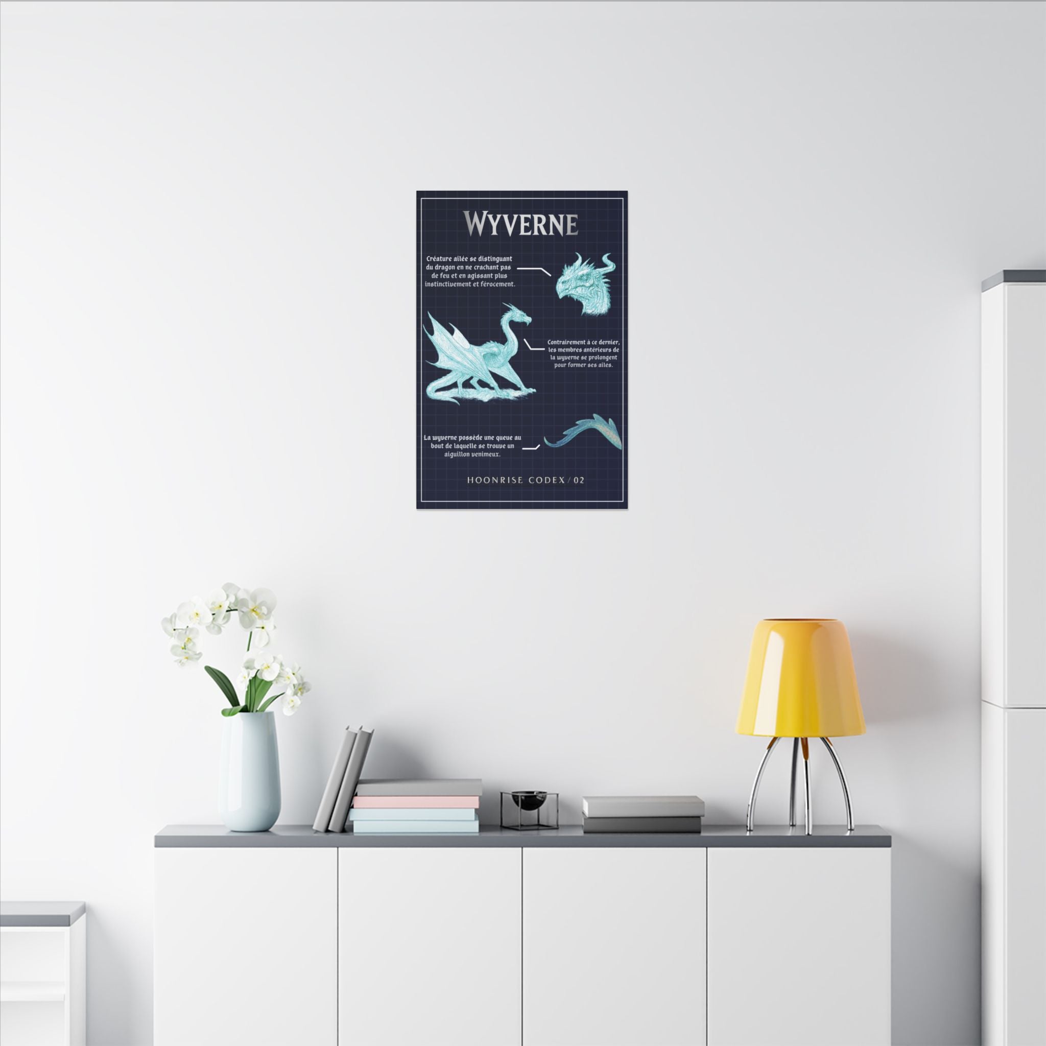 Toile Wyverne - Tableau Décoratif Fantasy - Hoonrise