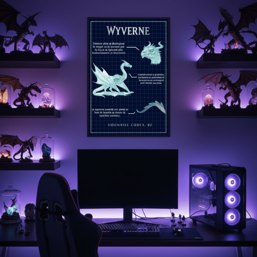 Toile Wyverne - Tableau Décoratif Fantasy - Hoonrise