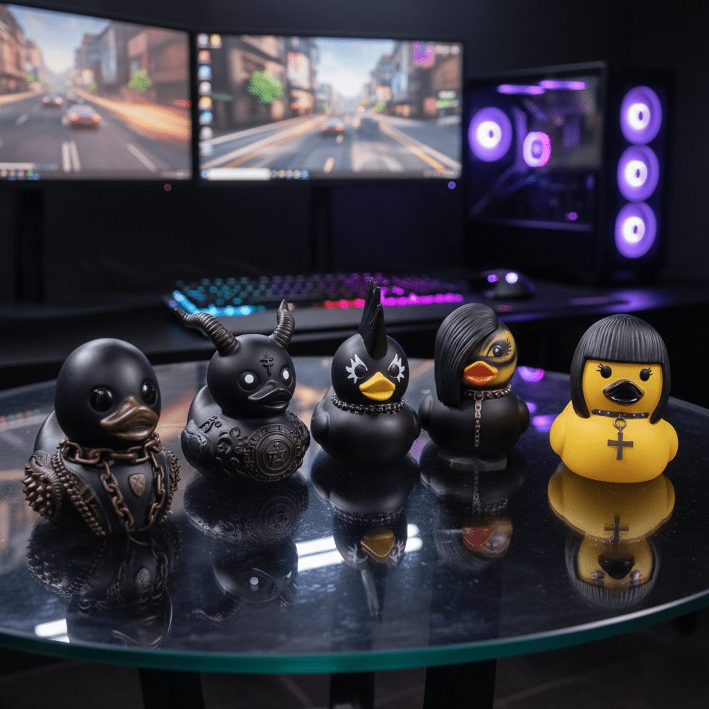 Figurines Canards Style Gothique - Décoration Dark Fantasy - Hoonrise