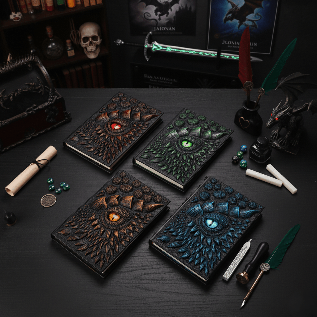 Cahier Dragon - Bloc - notes Dark Fantasy format A5 - Hoonrise